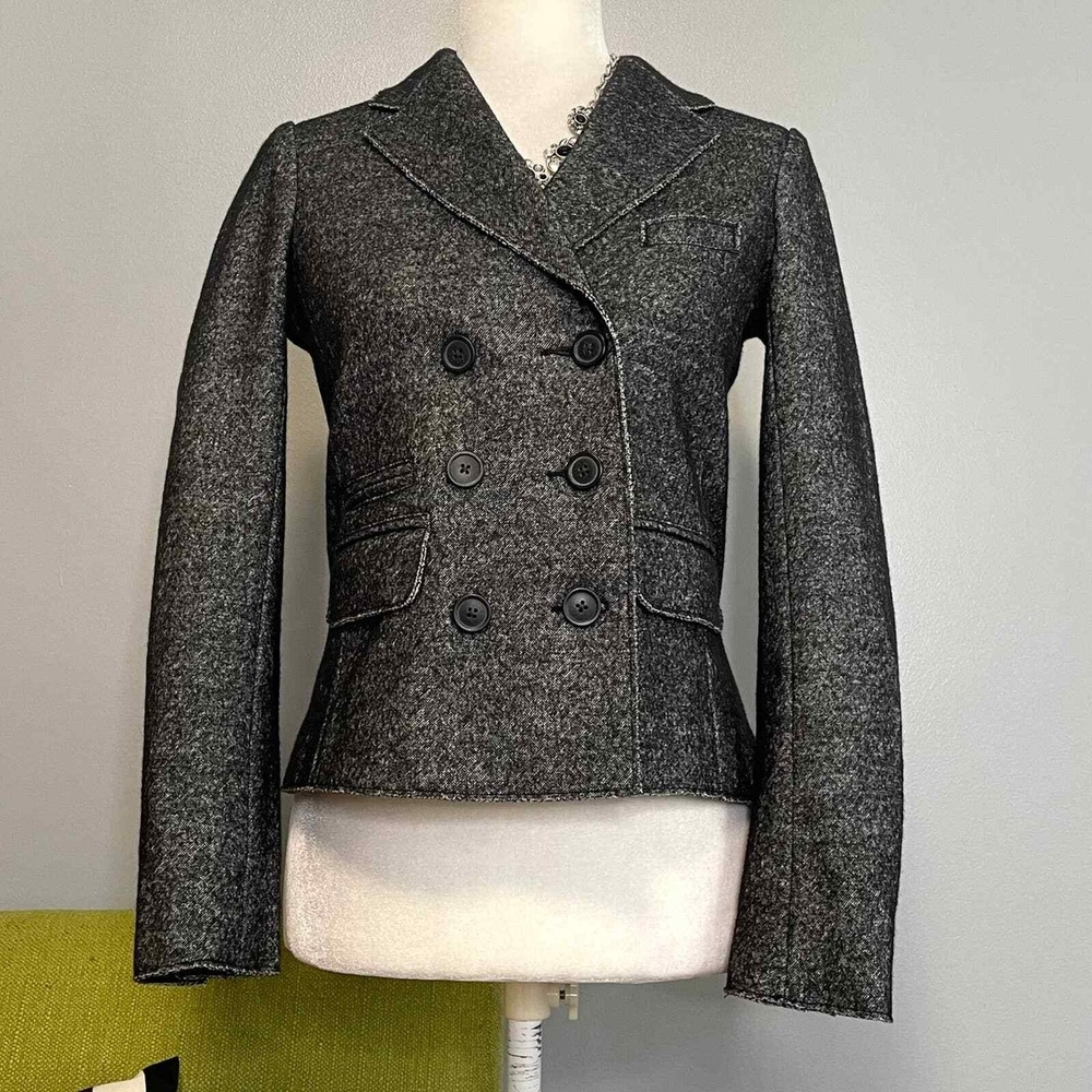 J. Crew Charcoal Double-Breasted Blazer